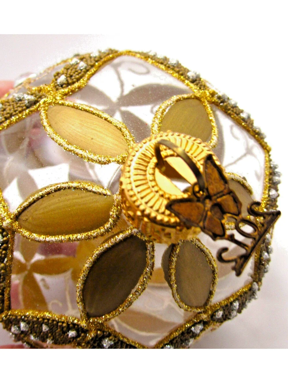 Neiman Marcus 2012 Intricate Fabergé-inspired Egg Shaped Glass Ornament